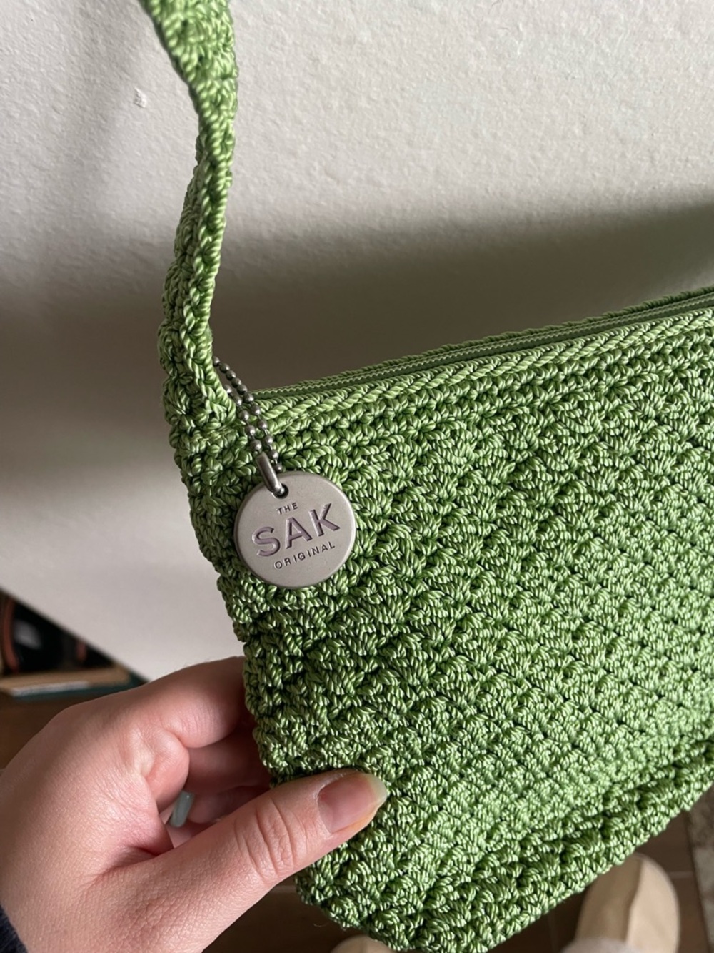 The Sak Lime Green Small Boho Crochet Crossbody Bag - Picture 3 of 4